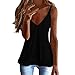 Camiseta de mujer de manga corta con estampado, camiseta de verano, sexy, blusa de punto, camiseta de verano, túnica, sin mangas, informal, cuello en V, A128-negro, XXL