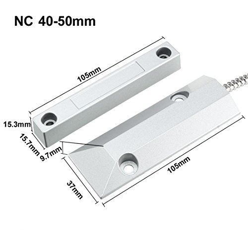 Image of uxcell Rolling Door Contact Magnetic Reed Switch Alarm with 2 Wires for N.C. Applications OC-55