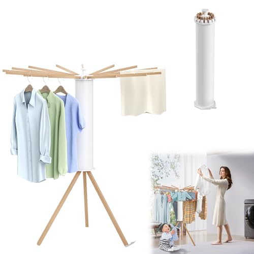 Lars360 LARS-7554 Wäscheständer Holz Faltbar
