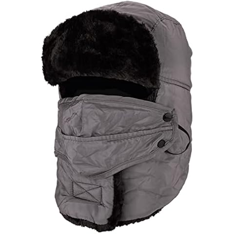 Gorro de Invierno MeOkey con Protección Facial Extraíble Cover