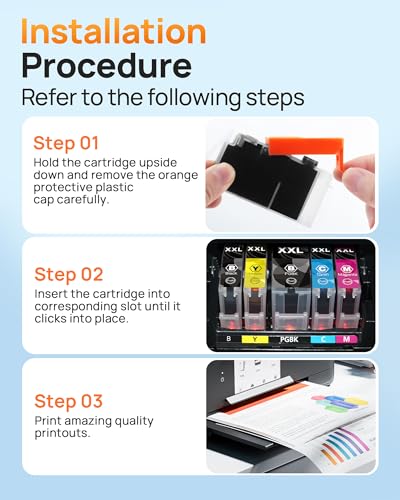 Image of E-Z Ink Compatible Ink Cartridge Replacement for Canon CLI-281XXL CLI 281 XXL to use with PIXMA TS8320 TS8220 TS8120 TS9120（Photo Blue，3 Pack）