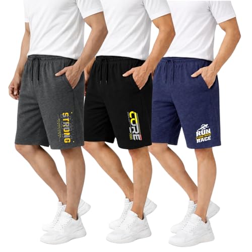 Image of KART BLACK Plus Sizes Men's Cotton Regular Fit Shorts (Pack of 3)