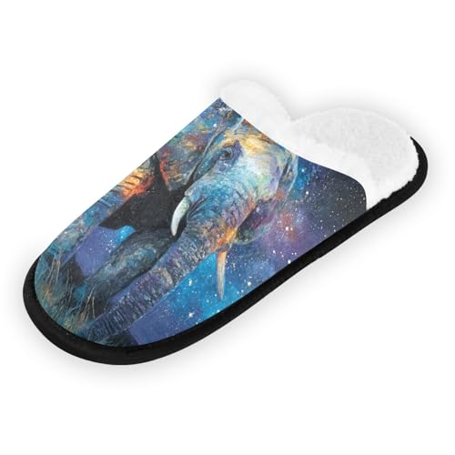 Cartoon Blue Star Elephant Slippers For Women Men Soft Memory Foam Non-Slip Animal Winter Indoor House Shoes Travel Slipper2