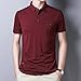 Polo da Uomo Manica Corta,T-Shirt Classica Manica Corta Lettera The Fece Top, Polo da Golf Moda Casual, Abbigliamento Traspirante da Uomo Grande E Alto Taglie Forti, Rosso, 3XL