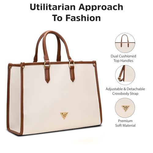 Image of Lavie Signature Women's Madisson Box 15 Inch Laptop Tote Handbag | Tote Bag for Work | Ladies Purse | Stylish Shoulder Bag | Gift for Women