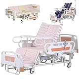 [Sistema de bajo voltaje silencioso]: Diseñada para una mayor estabilidad, esta cama ajustable de hospital totalmente eléctrica cuenta con un marco de acero laminado en frío reforzado (capacidad de carga de 240 kg), semirieles de acero inoxidable engrosados ​​y un motor de 24 V ( < 60 dB de ruido). Los controles remotos dobles (paneles laterales + control remoto) y las ruedas con bloqueo garantizan una movilidad segura