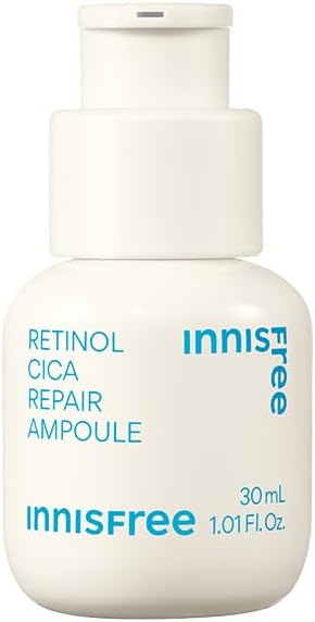 Retinol Cica Repair Ampoule 30ml with Hyaluronic Acid, Korean Face Serum for Reducing Skin Blemishe, Improving Skin texture, Nourishing & Revitalizing, Hydrating, Soothing, & Strengthening