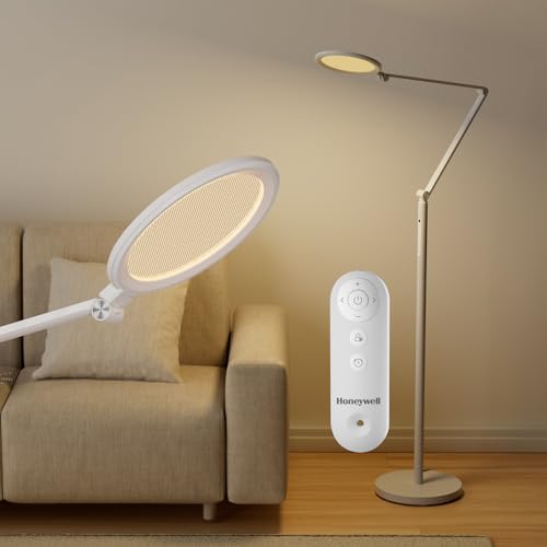 Lampe de plancher debout moderne hwl-f01wt blanc à luminosité réglable