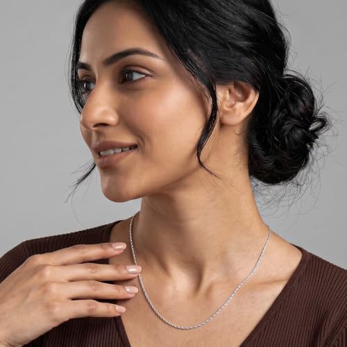 Image of TRUESILVER ACPL 925 Sterling Silver Lariat Necklace for Women | Y-Shape Pendant Necklace with Chain | Fine Silver Jewelry | Gift for Women & Girls