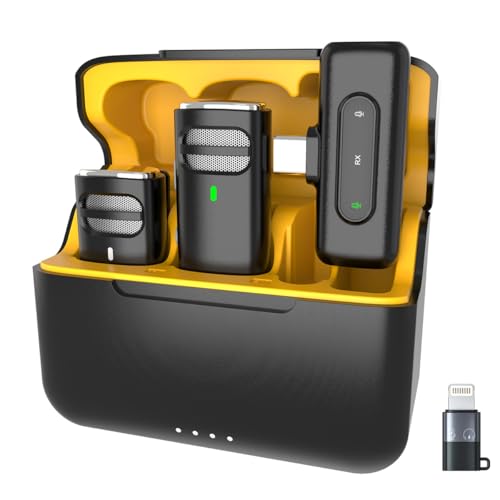 Image of UTECTION by VOOK Wireless Mic with AI Noise Cancellation - Clip-On Collar Mic for iPhone & Android | 40H Battery, 30m Range, Type-C Charging | Mic Wireless for YouTube, Vlogging & Video Recording