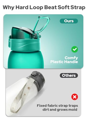 Image of Opard Zip 32oz Plastic Water Bottle Dishwasher Safe, Leakproof Flip-Top Lid, BPA Free Tritan, Wide Mouth Reusable Sports Water Bottle for Gym Hiking Commuting Outdoor Travel and School