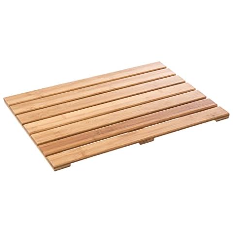 Alfombra Baño Bambú Natural Antideslizante Cover