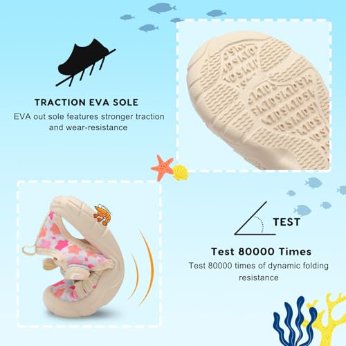 Image of JOINFREE Toddler Boys Girls Water Shoes Breathable Qucik Dry Sport Beach Sandals Lightweight Barefoot Flexible