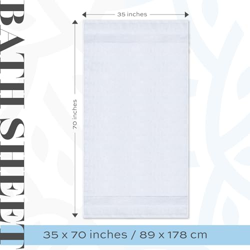 White Classic Luxury Bath Sheets Towels For Adults Extra Large thumb #3