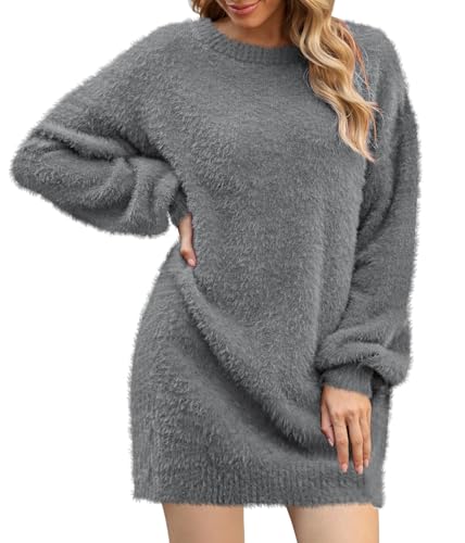 Meenew Women's Solid Long Sleeve Round Neck...