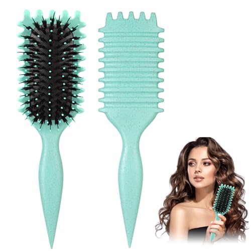 Peine Pelo Rizado, Cepillo Pelo Rizado Cepillo Definidor de Rizos Cepillo Multifuncional para Rizos Peine Rizos Cepillo Rizos Metodo Curly para Peinar/Dar Forma y Peinar el Cabello Rizado Varita