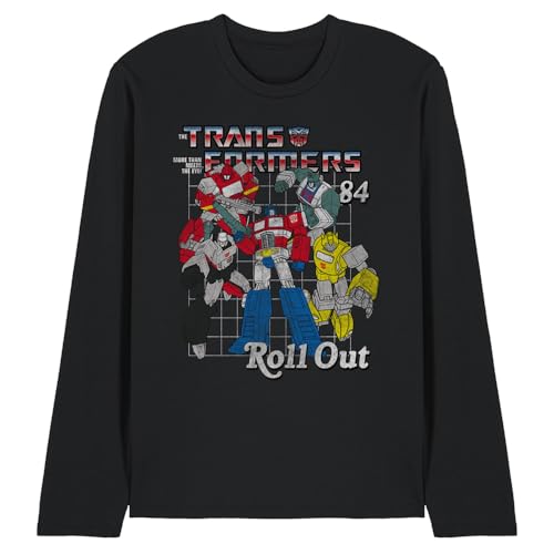T-shirt Transformers manches longues vêtement mixte noir taille M