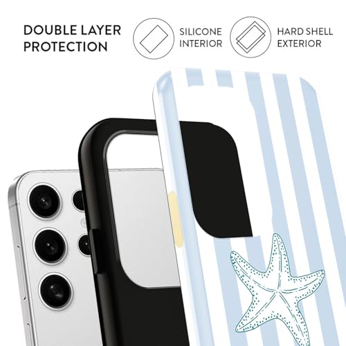 Coque Samsung S25 Ultra rigide premium finitions bleues d'été