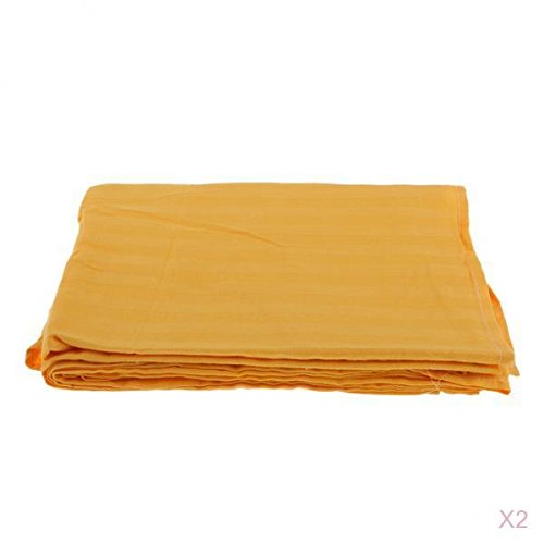 CALANDIS™ 2Pcs Cotton Waterproof SPA Massage Bed Cover with Face Hole Yellow | Bedding-image-9