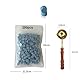 BJOYEE 200 Stück Siegelwachs Blau, Siegelwachs Perlen mit 1 Schmelzlöffel, achteckiges Wachssiegel-Set für Stempel, für Einladungen/Umschläge/Karten/Weinpakete/Geschenkverpackungen