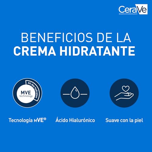 Miniatura 4 de CeraVe Crema Hidratante para Rostro y Cuerpo, Idónea para Piel Seca a Muy Seca, Hidrata y Restaura la Barrera de la Piel, Enriquecida Con Ceramidas Esenciales y Ácido Hialurónico