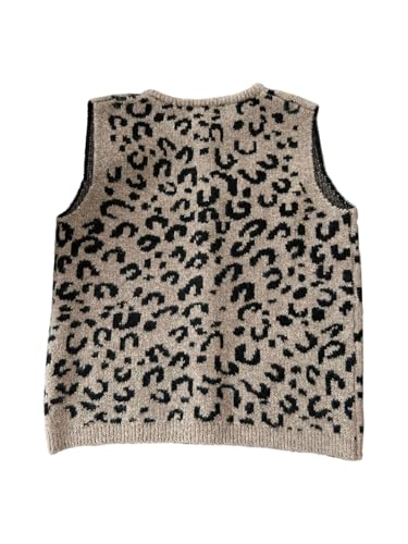 Image of RoseSeek Women's Button Down Sweater Vest Sleeveless Crewneck Knit Outerwear Old Money Knitwear
