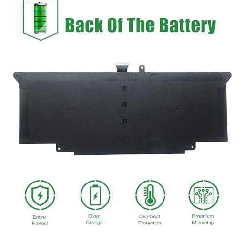 Image of JHT2H Laptop Battery Replacement for Dell Latitude 7310 7410 2-in-1 Series Notebook 04V5X2 4V5X2 07CXN6 7CXN6 7.6V 52Wh 6500mAh