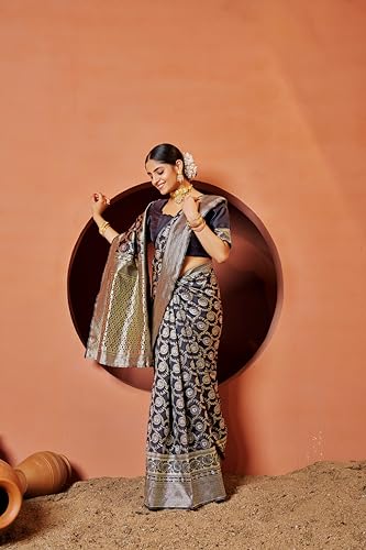 Leriya-Fashion-Womens-Pure-Jacquard-Banarasi-Kanjivarm-Cotton-Silk-Saree-with-Blouse-Piece-Saree-for-Women