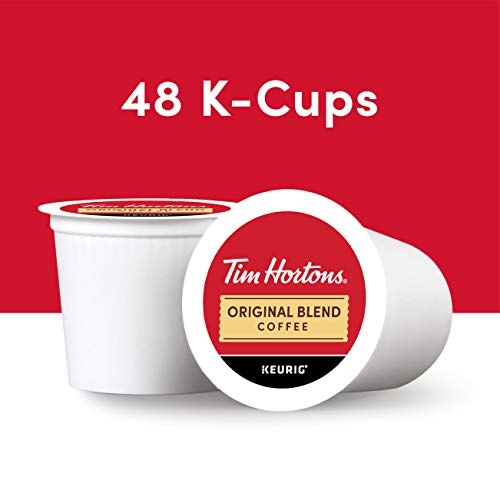 Tim Hortons Original Blend, Medium Roast Coffee, Single-Serve K-Cup Pods Compatible with Keurig Brewers, 48ct K-Cups