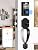 Keyless Entry Door Lock with 2 Handles, Tinewa Electronic Keypad Deadbolt, Auto-Locking, Anti-Peeping Password, Digital Smart Code Door Lock, Front Door Handle Sets, Matte Black