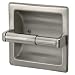 WholesalePlumbing Brushed Nickel Recessed Toilet Paper Holder - Includes Rear Mounting Bracket
