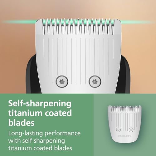Philips Norelco Multigroom 5000 Series, All-in-One Trimmer, Beard Trimmer and Hair Clipper, 18-Piece Men's Grooming Kit for Beard, Face, Nose, Ear, Body, with Titanium Blades, Travel Pouch, MG5970/49