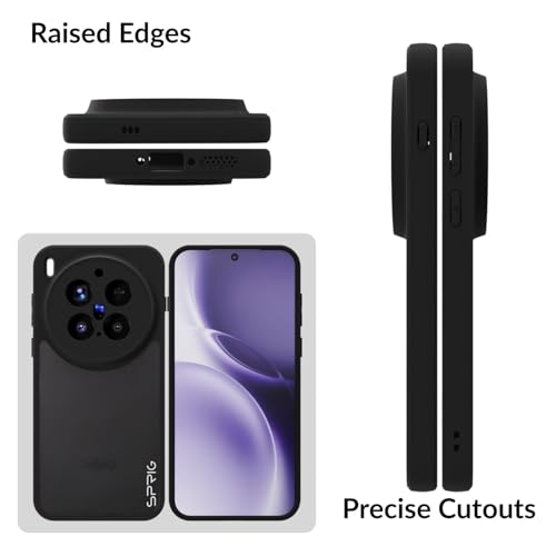 Image of SPRIG Compatible with VIVO X300 Pro Premium EdgeTone Back Cover Drop Tested Shock Proof Mobile Case for Men, Women, Boys and Girls with Camera Protection (Black Transparent)