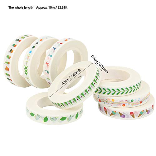 Fita Adesiva, Fita Washi Não Tóxica, para Cartões Postais de Plástico Domésticos Diários de Vidro