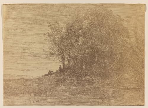 Tableaux graffiti art mural Jean Baptiste Camille Corot impression moderne de 60x90cm