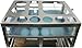 GSW C-TIC All Welded Stainless Steel Teppanyaki Ingredient Cart, Holds 12 Pans, with 3” KP4112 Swivel Casters, Cookware Not Included, 18” x 27-1/2” x 36”