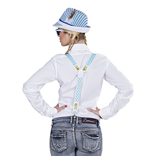 Widmann 7993B Beierse bretels, kostuumaccessoires, accessoire, bierfeest, volksfeest, carnaval, themafeest - Afbeelding 6