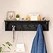 Ballucci Floating Coat and Hat Wall Shelf Rack, 5 Pegs Hook, 24