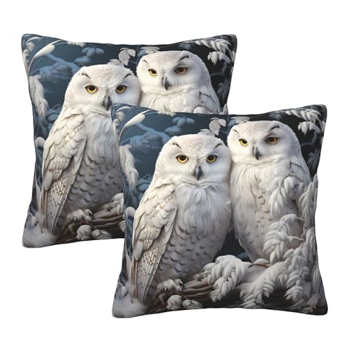 Lalamelody Owl William Morris Throw Pillow Covers Square Pillowcases Decor for Bed Couch Sofa Living