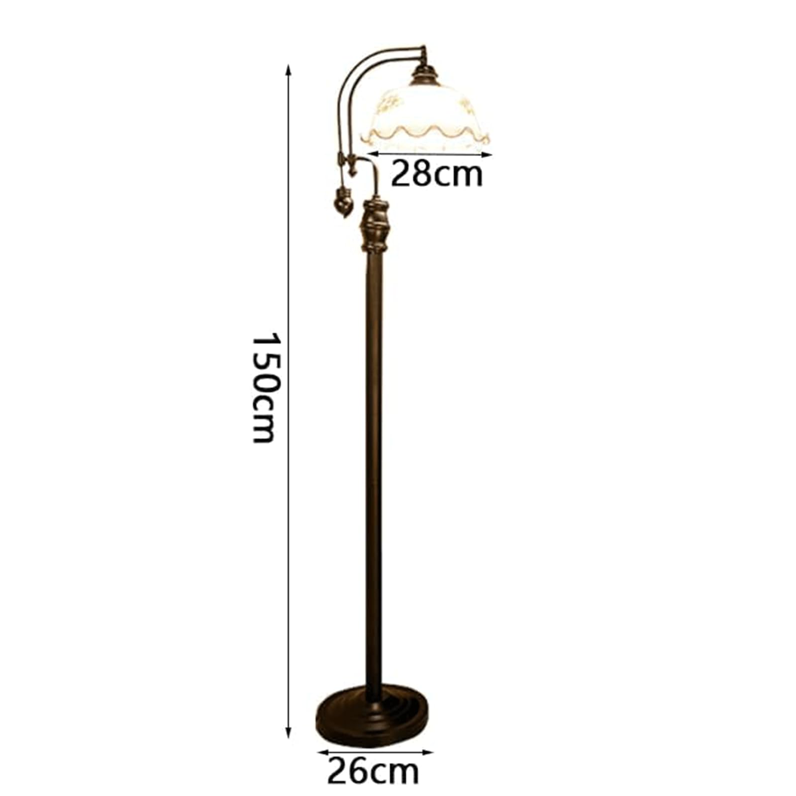 Lampa podłogowa Vloerlamp Amerikaanse retro vloerlamp 3 kleuren dimbare hoge lamp voor woonkamer slaapkamer hoge paal lamp staande lamp luksus