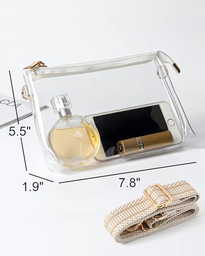 Image of Lorbro Clear Purse for Women Stadium Approved, Clear Crossbody Bag with Zipper Closure, Transparent Purse for Concert Sports