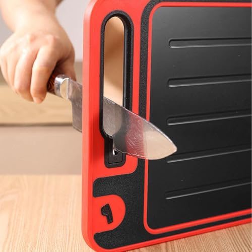 Tabla de cortar de descongelación multifunción en aluminio con afilador para hogar 7