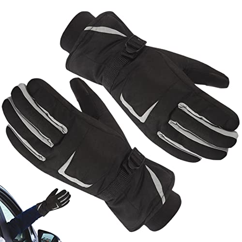 Luvas de esqui de neve para clima frio – Luvas de esqui impermeáveis Luvas de snowboard com adesivo