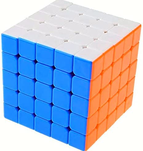 ISKA The Amazing Smart [IQ Tester] Sticker Less 5x5 Magic Cube - Anti Stress for Anti-Anxiety Adults Kids - Best High Speed Puzzle Toy Turns Quicker and More Precisely