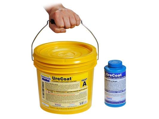Smooth-OnUrethane Coating - Gallon Unit, Flexible, Impact & UV Resistant, Yellow, Urethane, Liquid, Coating