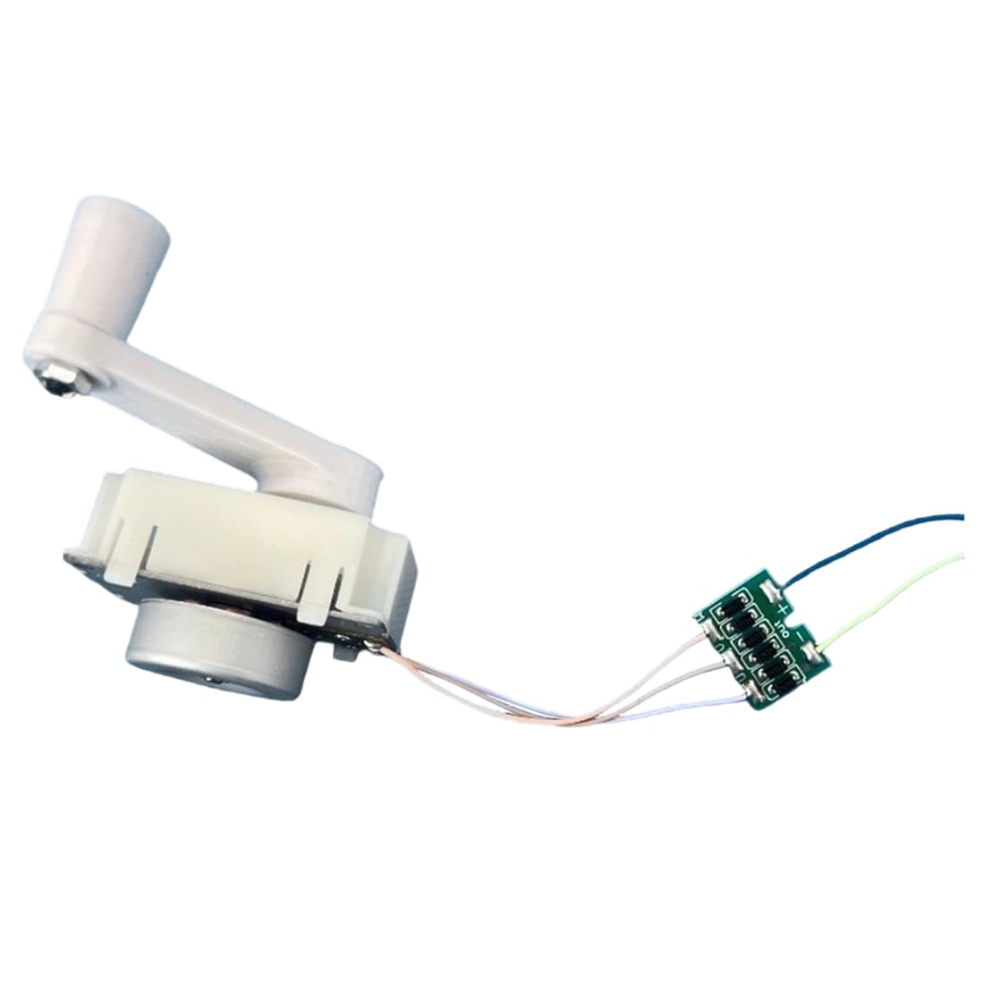 Ijsdnvjndx White Three Phase Mini Hand Crank Generator Outdoor Mobile Phone Charging Permanent Magnet Brushless Physics Teaching Model A