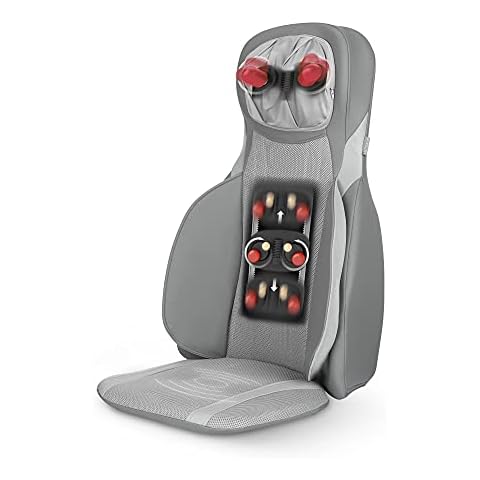 medisana MC 826 Shiatsu Massagesitzauflage, Massageauflage mit Akupressur und Klopfmassage, verstellbare Nackenmassage, 3 Intensitäten, Wärmefunktion für den gesamten Rücken und Nacken Cover