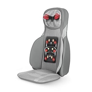 medisana MC 826 Shiatsu Massagesitzauflage, Massageauflage mit Akupressur und Klopfmassage, verstellbare Nackenmassage, 3 Intensitäten, Wärmefunktion für den gesamten Rücken und Nacken