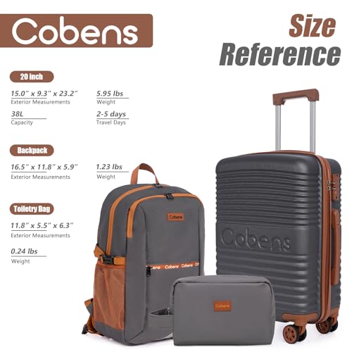 Image of Carry-on Luggage 22x14x9 Airline Approved, Suitcases with Wheels Hardshell, Lightweight Luggage Set with TSA Lock, 20Inch Black Carry-on Suitcase
