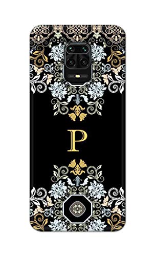 Image of Printed Hard Back Cover Case for Mi Redmi Note 9 Pro | Mi Note 9 Pro Max Back Cover (Alphabet P) -1803